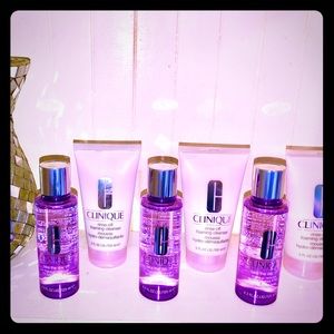 3 of each Clinique: Cleanser” & Make-Up Remover.”